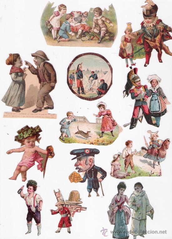 Collectionnisme Cartes &agrave; collectionner anciennes: Lote de 12 cromos franceses de publicidad. Siglo XIX. (recortados)