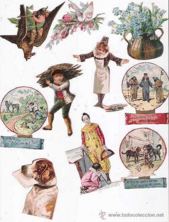 Collectionnisme Cartes &agrave; collectionner anciennes: Lote de 10 cromos franceses de publicidad. Siglo XIX. (recortados)