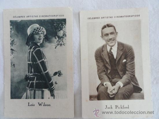 Colecionismo Cromos antigos: 2 CROMOS DE CHOCOLATES E.JUNCOSA. - CELEBRES ARTISTAS CINEMATOGRAFICOS -.