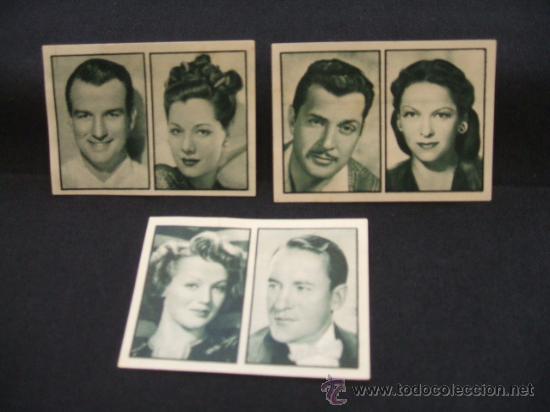 Collezionismo Figurine antiche: LOTE 3 CROMOS -ESTRELLAS DE LA PANTALLA - 2&ordm; ALBUM GALLINA BLANCA -