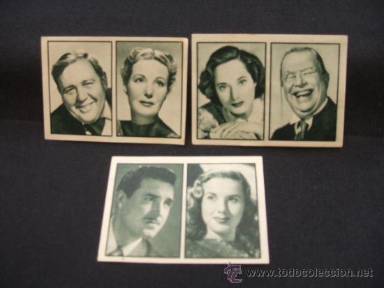Collezionismo Figurine antiche: LOTE 3 CROMOS -ESTRELLAS DE LA PANTALLA - 2&ordm; ALBUM GALLINA BLANCA -