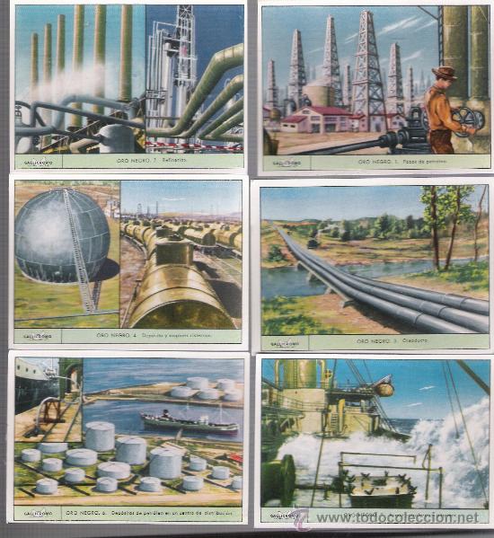 Collezionismo Figurine antiche: Gallicromo. Serie n&ordm;  14. Oro Negro.Completa 6 cromos.