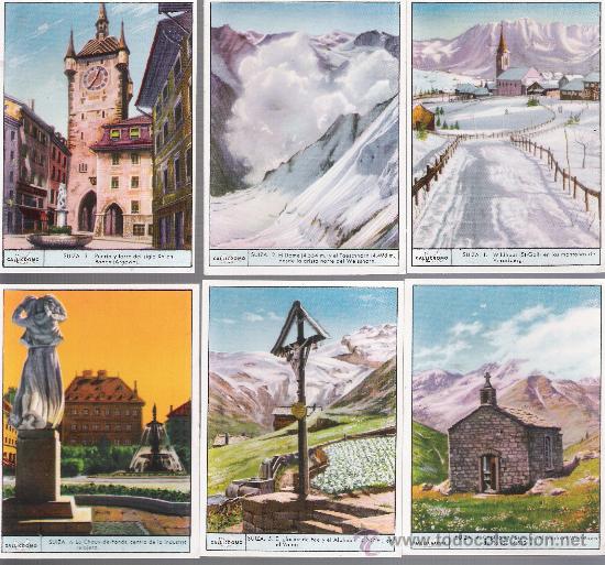 Collezionismo Figurine antiche: Gallicromo. Serie n&ordm;  19.  Suiza .Completa 6 cromos.