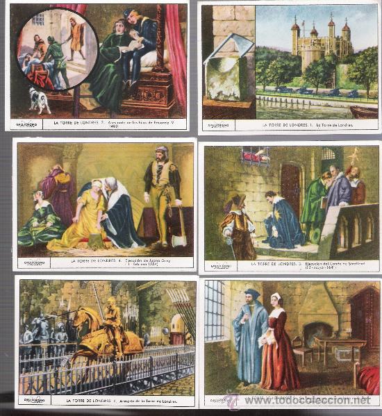 Collezionismo Figurine antiche: Gallicromo. Serie n&ordm;  6.  La Torre de Londres, .Completa 6 cromos.