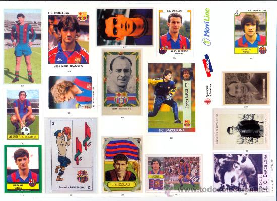 Coleccionismo cromos antiguos: Cromos adhesivos del Bar&ccedil;a - Foto 1