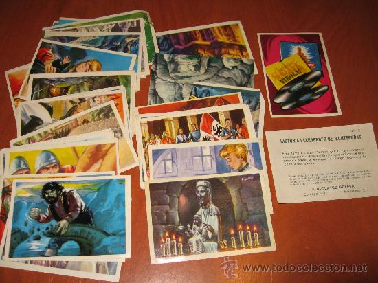 Coleccionismo Cromos antiguos: 41 CROMOS HISTORIA I LLEGENDES DE MONTSERRAT XOCOLATES GREFER CHOCOLATES a&ntilde;o 1959