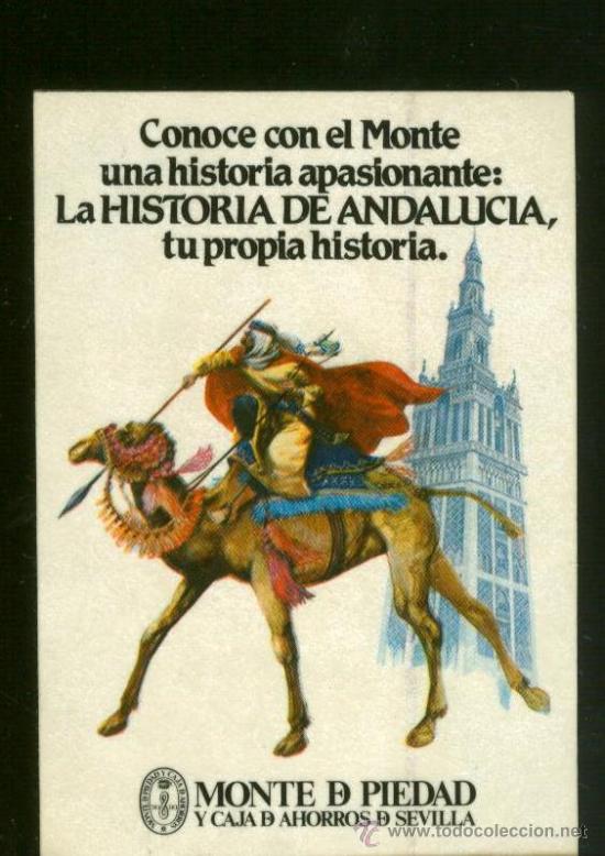 Coleccionismo Cromos antiguos: PEGATINA HISTORIA DE ANDALUCIA. MONTE DE PIEDAD