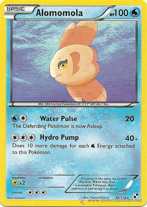 Coleccionismo cromos antiguos: POKEMON 2011, ALOMOMOLA, BASIC. - Foto 1