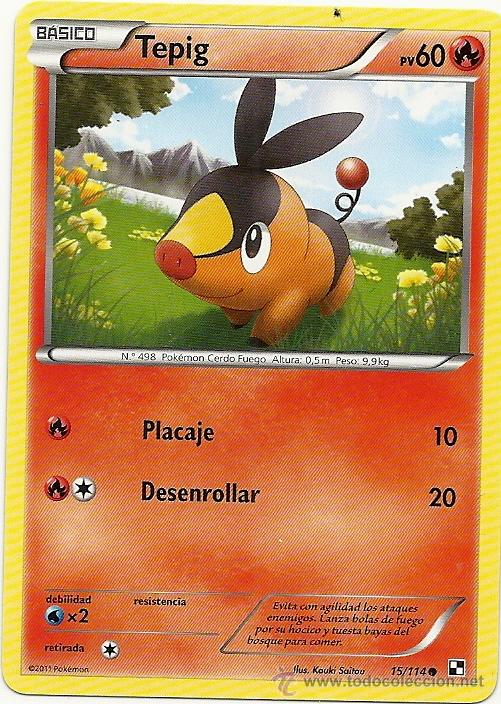 Coleccionismo cromos antiguos: POKEMON 2011, TEPIG, BASICO. - Foto 1