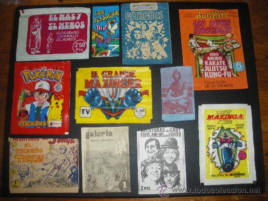 Coleccionismo cromos antiguos: LOTE DE 11 SOBRES DE CROMOS VACIOS. - Foto 1