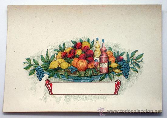 Coleccionismo Cromos antiguos: Cromo dibujo frutero dise&ntilde;o para publicidad a&ntilde;os 50