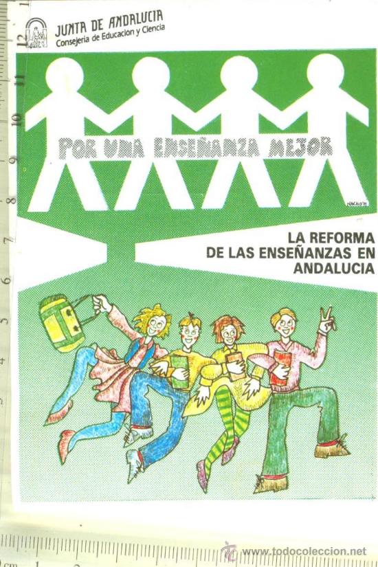 Collectionnisme Cartes &agrave; collectionner anciennes: PEGATINA POR UNA ENSE&Ntilde;ANZA MEJOR. JUNTA DE ANDALUCIA