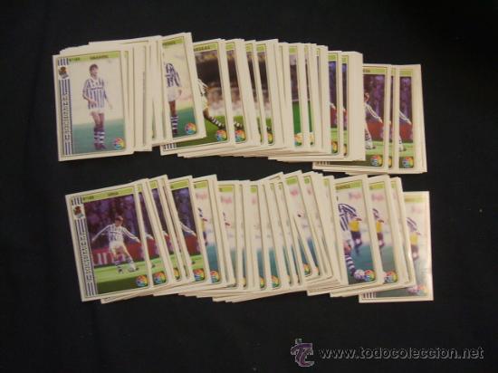 Coleccionismo Cromos antiguos: LOTE 98 CROMOS - FICHAS LIGA 94-95 - REAL SOCIEDAD - MUNDICROMO - POS. VENDER SUELTOS -