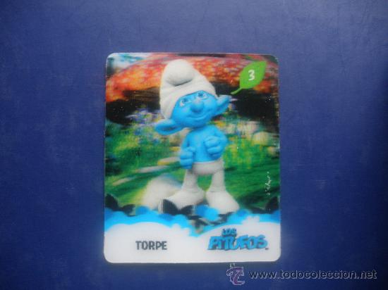 Coleccionismo cromos antiguos: CROMO ,CARTA DE PITUFOS 3D.NUMERO 3. - Foto 1