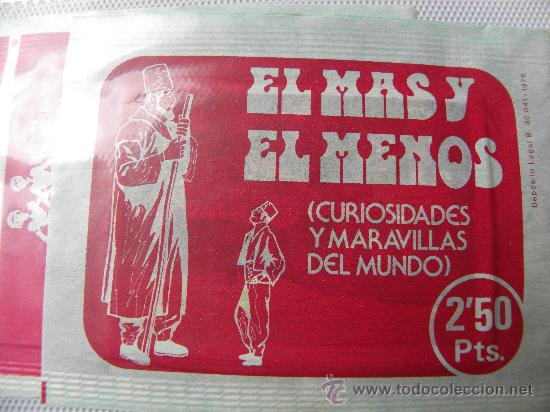 Coleccionismo cromos antiguos: sobre sin abrir el mas y el menos - Foto 1