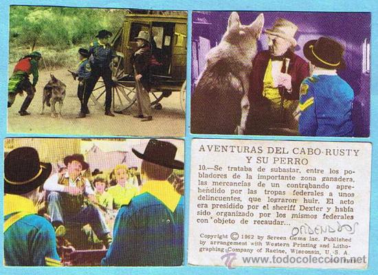 Coleccionismo Cromos antiguos: LOTE CROMOS. CROMOS SUELTOS; 0,80 &euro;. RINTINT&Iacute;N. AVENTURAS DEL CABO RUSTY Y SU PERRO. EDIT FHER, 1962