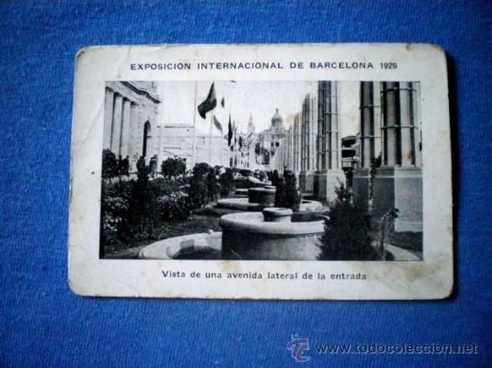 Colecionismo Cromos antigos: CROMO CHOCOLATES EDUARDO PI EXPOSICION BARCELONA 1929 N&ordm; 6 DE 42 AVENIDA LATERAL ENTRADA