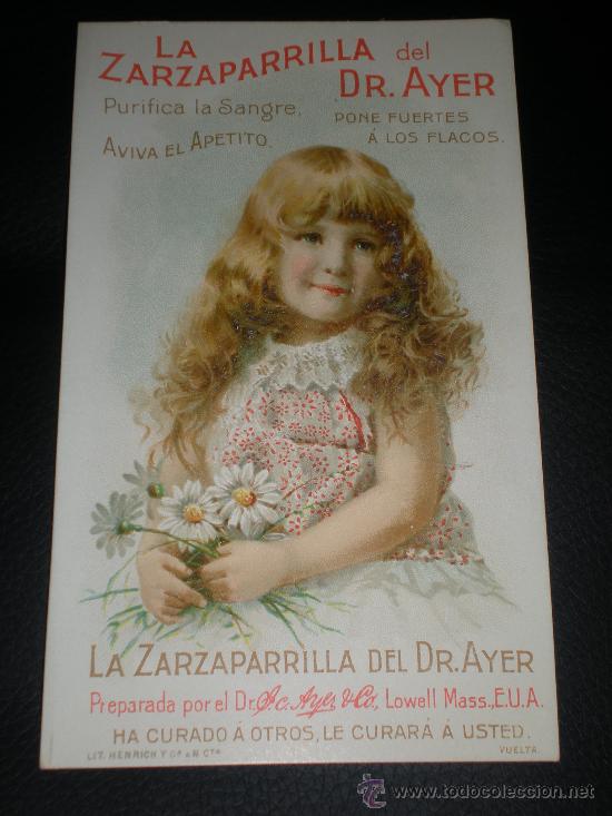 Sammeln alte Sammelbilder: CROMO ANTIGUO PUBLICITARIO LA ZARZAPARRILLA DEL DR. AYER - MEDICINA