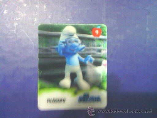 Coleccionismo cromos antiguos: CROMO,CARTA DE PITUFOS 3D.N&ordm; 9. - Foto 1