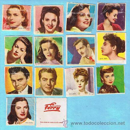 Collectable Antique Stickers: LOTE DE CROMOS. CROMOS SUELTOS; 1,00 &euro;. ARTISTAS CINE, ACTORES, ESTRELLAS DE LA PANTALLA. CH. FERRU.
