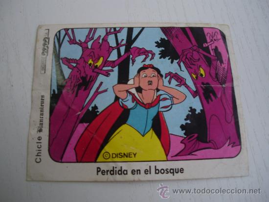 Coleccionismo cromos antiguos: CHICLE  BLANCANIEVES - CROMO PERDIDA EN EL BOSQUE - DISNEY - Foto 1