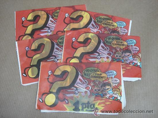 Coleccionismo Cromos antiguos: CROMOS 5 SOBRES SORPRESA CON CALCAS 1 PESETA - A&Ntilde;OS 70S &iexcl;&iexcl; SIN USO &iexcl;&iexcl; SOBRE