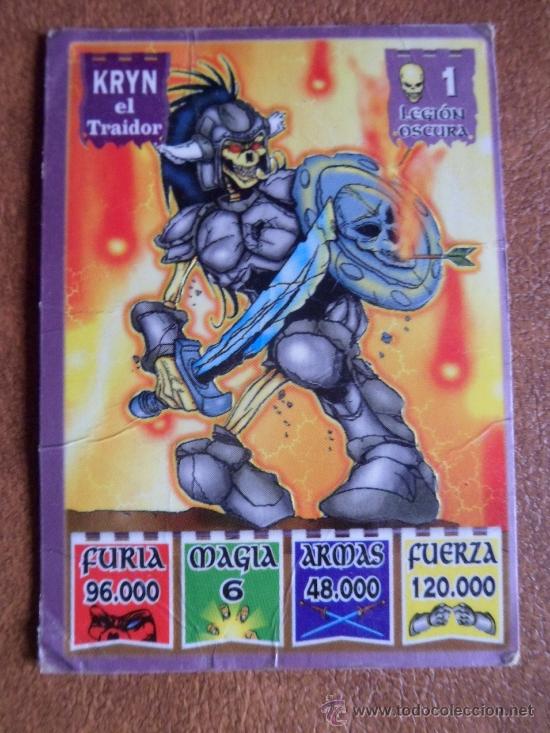 Coleccionismo cromos antiguos: CROMO BOLLYCAO KAOS THE LEGEND LEGION OSCURA 1 KRYN EL TRAIDOR