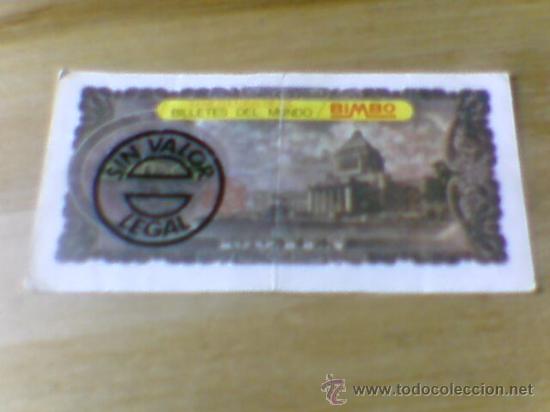 Colecionismo Cromos antigos: Cromo billetes mundo Bimbo Japon 100