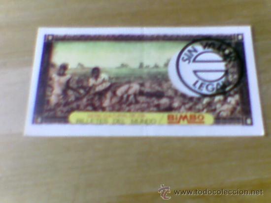 Sammeln alte Sammelbilder: Cromo album billetes mundo pastelitos  Bimbo Uganda 10