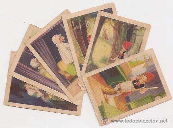 Coleccionismo cromos antiguos: 6 cromos de Caperucita Roja - Foto 1