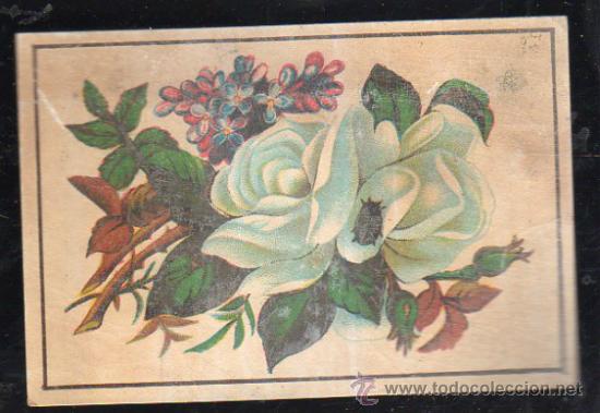 Collectable Antique Stickers: CROMO LITOGRAFICO DE UNA FLOR