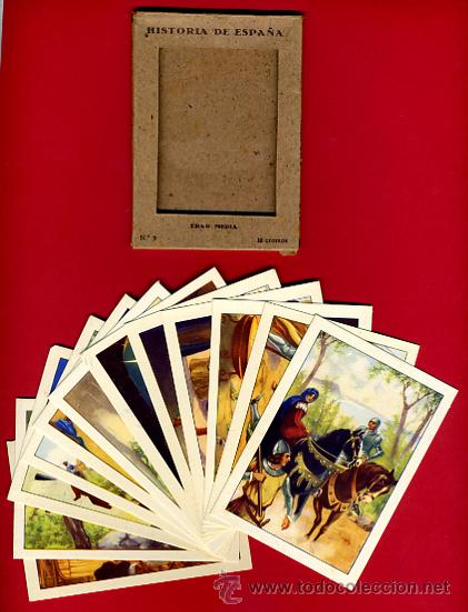 Coleccionismo Cromos antiguos: COLECCION CROMOS, HISTORIA DE ESPA&Ntilde;A , EDAD MEDIA , SERIE 5&ordm;, COMPLETA, 12 CROMOS, ORIGINAL