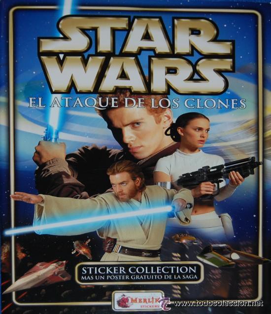 Coleccionismo cromos antiguos: i&ntilde;i 10 CROMOS. STAR WARS.EL ATAQUE DE LOS CLONES.MERLIN.PREGUNTE POR SUS FALTAS.STICKERS.