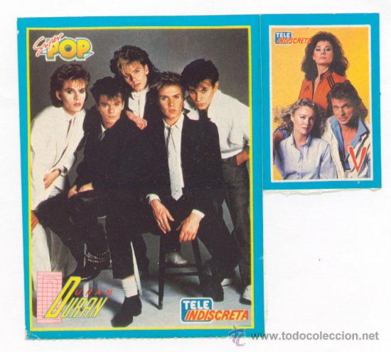 Coleccionismo Cromos antiguos: Pegatinas revista Tele Indiscreta, Super Pop, Duran Duran, serie V, a&ntilde;os 80, pegatina
