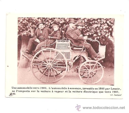 Coleccionismo cromos antiguos: coche antiguo lenoir 1900 cromo - Foto 1