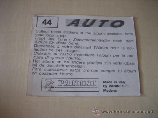 Coleccionismo cromos antiguos: CROMO AUTO N&ordm; 44 PANINI - Foto 2