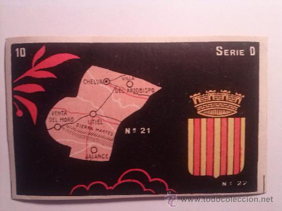 Collectable Antique Stickers: ANTIGUO CROMO CHOCOLATES MARIA DE ESPINARDO - MURCIA - ALBUM GEOGRAFICO UTIEL