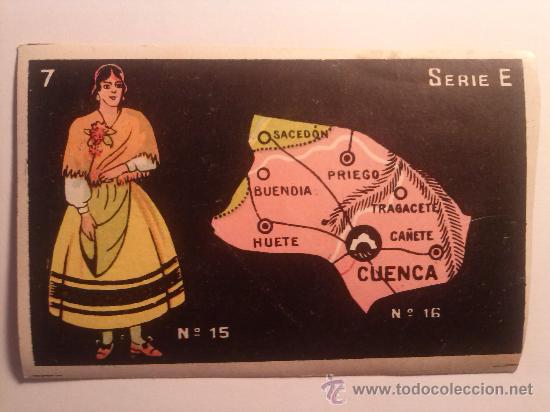 Collectionnisme Cartes &agrave; collectionner anciennes: ANTIGUO CROMO CHOCOLATES MARIA DE ESPINARDO - MURCIA - ALBUM GEOGRAFICO CUENCA