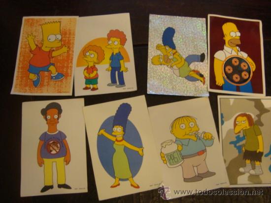 Coleccionismo cromos antiguos: lote  8 cromos adhesivos los simson , the simpsons - Foto 1