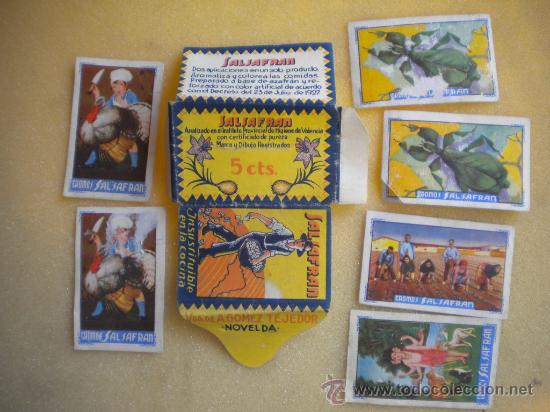 Coleccionismo cromos antiguos: SOBRE CON SEIS CROMOS DE SALSAFRAN - Foto 1