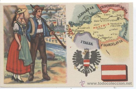 Coleccionismo Cromos antiguos: Cromo Naciones del Mundo. Ceregumil Fern&aacute;ndez. Segunda Serie de 100 cromos. Austria n&ordm; 17.