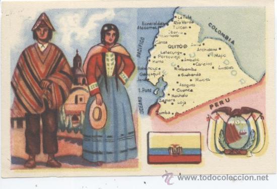 Collectionnisme Cartes &agrave; collectionner anciennes: Cromo Naciones del Mundo. Ceregumil Fern&aacute;ndez. Segunda Serie de 100 cromos. Ecuador, n&ordm; 90.