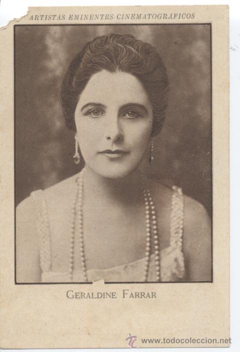 Coleccionismo cromos antiguos: Cromo Artistas Eminentes Cinematogr&aacute;ficos. Geraldine Farrar. Bayer, Aspirina, Cafiaspirina.