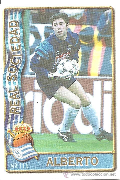 Coleccionismo Cromos antiguos: Temporada 95-96 Alberto Real Sociedad