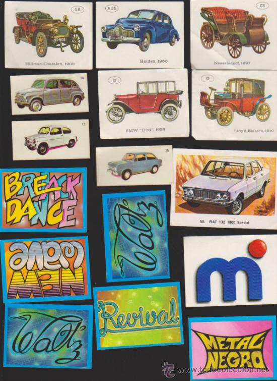 Sammeln alte Sammelbilder: Lote de 16 cromos: El automovil a atrav&eacute;s del tiempo,Autom&oacute;viles,Marcas....