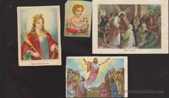 Coleccionismo cromos antiguos: Lote de 4 cromos religiosos. - Foto 1
