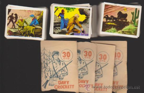 Sammeln alte Sammelbilder: Davy Crockett. Ruiz Romero. Lote de 376 cromos (hay repetidos) + 4 sobres vac&iacute;os.
