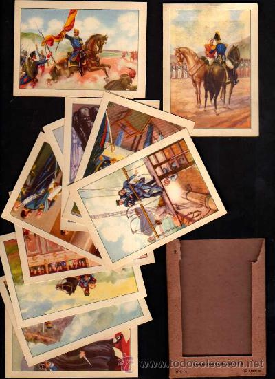 Coleccionismo cromos antiguos: 12 cromos Edad Contemporanea. n&ordm; 13. Ediciones Barsal.