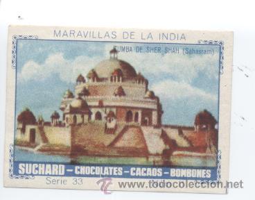 Coleccionismo Cromos antiguos: Cromo. Maravillas de la India, serie 33, n&ordm; 11. Suchard, chocolates, cacaos, bombones.