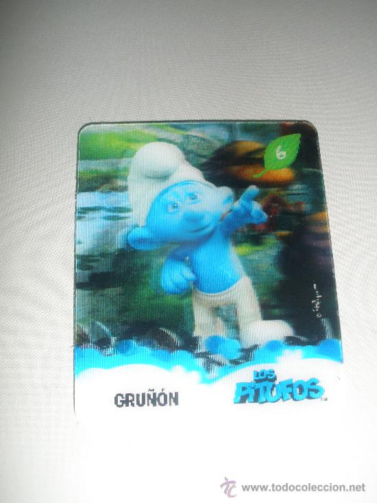 Coleccionismo cromos antiguos: CROMO,CARTA DE PITUFOS 3D.N&ordm;6. - Foto 1
